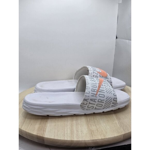 Nike Women's Benassi JDI Solarsoft Slides Size 9 White Athletic Sandals Shoes - Picture 3 of 13